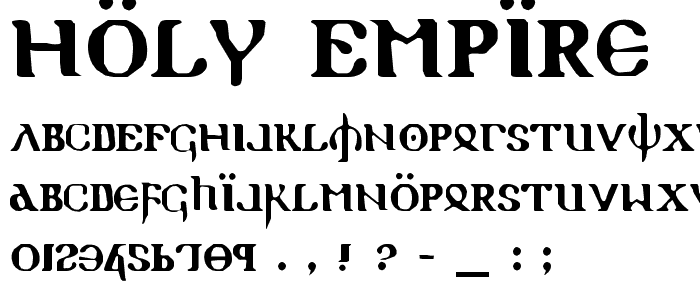 Holy Empire font